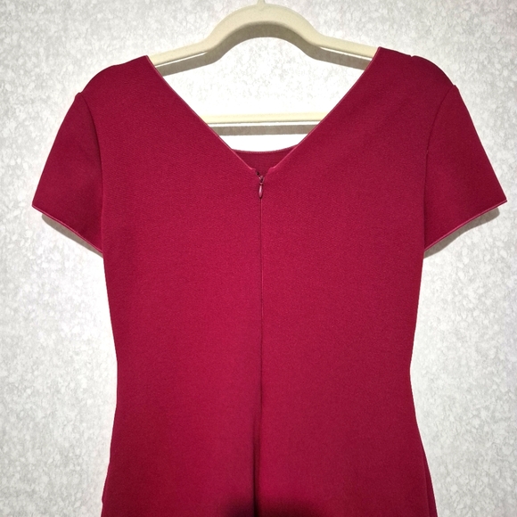 EMPORIO ARMANI  Red Ruched Wrap Midi Dress..SIZE:40 - Picture 11 of 16